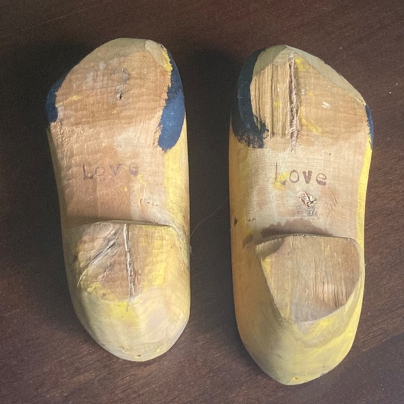 Vintage/Antique Wooden Carved Shoes, Belgium 1944 - Picture 3 of 11
